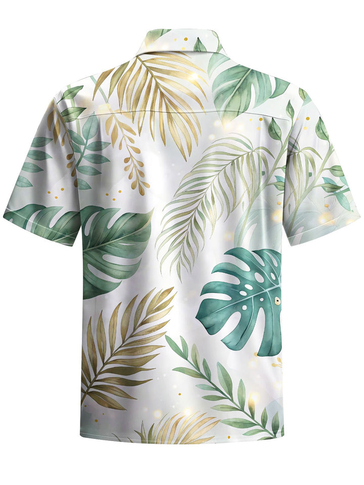 Alohadaddy® Hawaiian Palm Leaf Print Moisture Wicking Men&