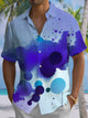 Alohadaddy® Casual Ink and Wash Print Art Chest Pocket Men's Stretch Short Sleeve T-Shirt Big & Tall