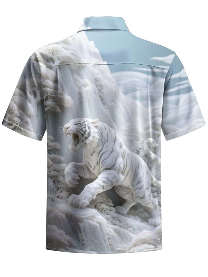 Alohadaddy® Casual Tiger Print Pocket Stretch Men&