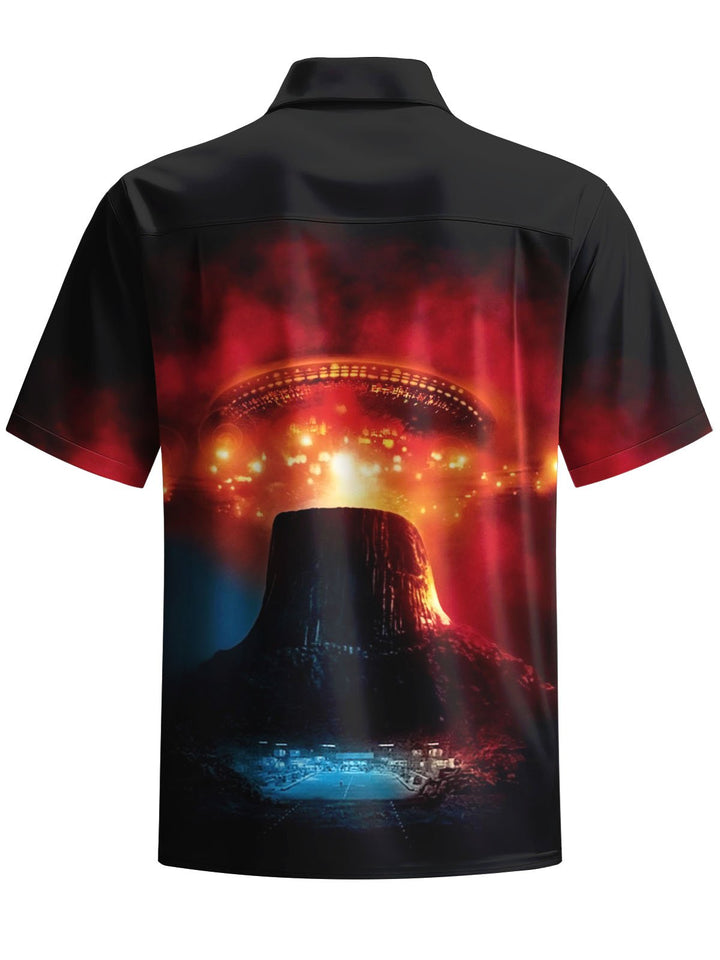 Alohadaddy® Vintage Spaceship Print Art Pocket Stretch Men&