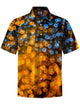 Alohadaddy® Casual Geometric Bubble Print Art Pocket Stretch Men's Short Sleeve Shirt Big & Tall
