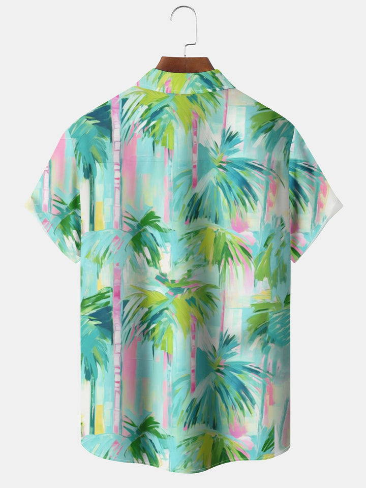 Alohadaddy® Hawaiian Palm Tree Print Pocket Stretch Men&