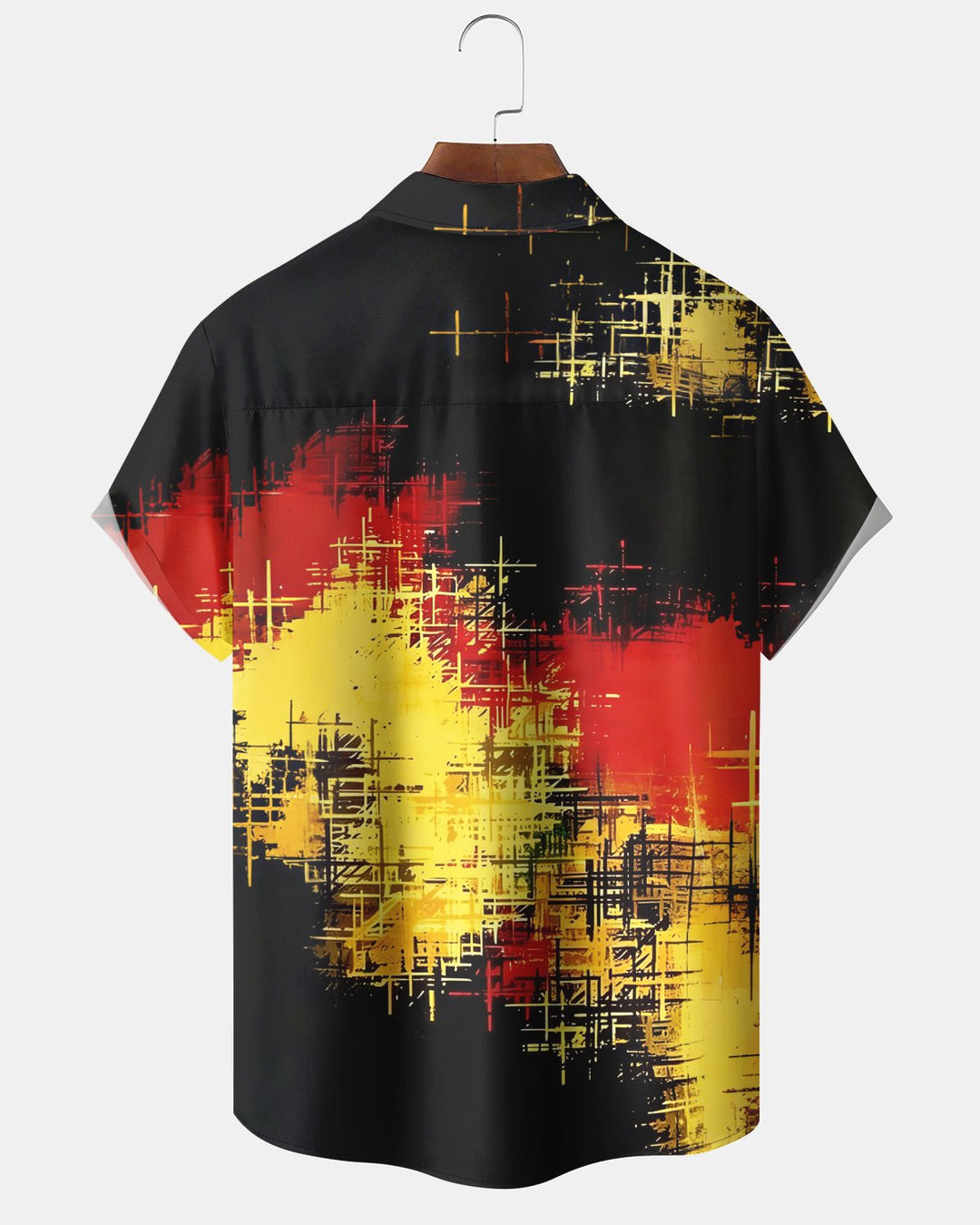 Alohadaddy® Casual Abstract Print Art Button Pocket Cardigan Men&