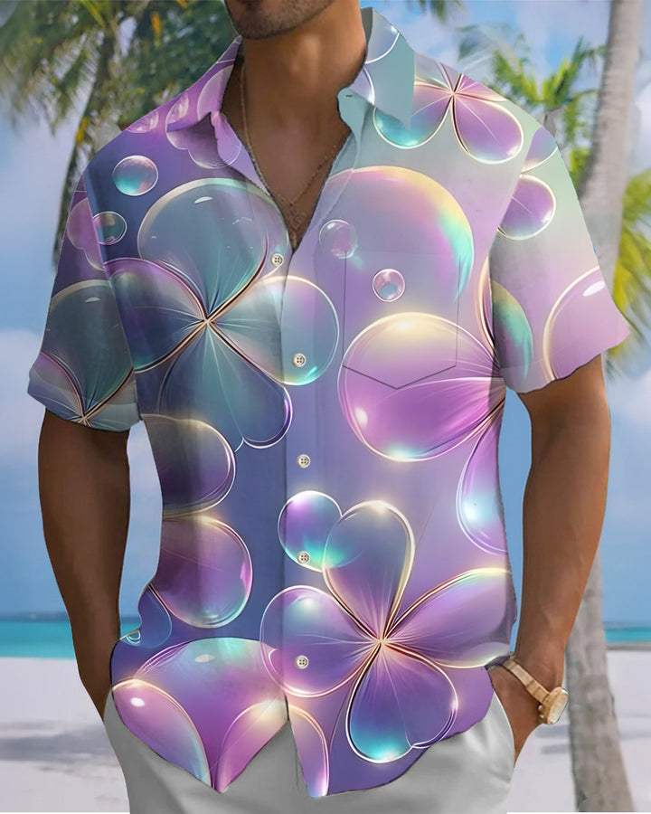 Alohadaddy® Casual Floral Print Art Button Pocket Cardigan Men&