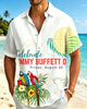 Alohadaddy® Hawaiian Parrot Print Art Button Pocket Cardigan Men's Short Sleeve Shirt