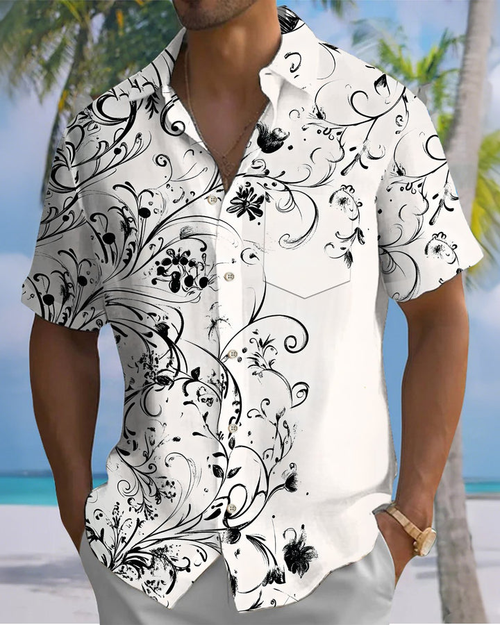 Alohadaddy® Casual Patterned Art Print Cardigan Men&