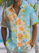 Alohadaddy® Hawaiian Flowers Print Chest Pocket Mens Short Sleeve Shirt Big & Tall