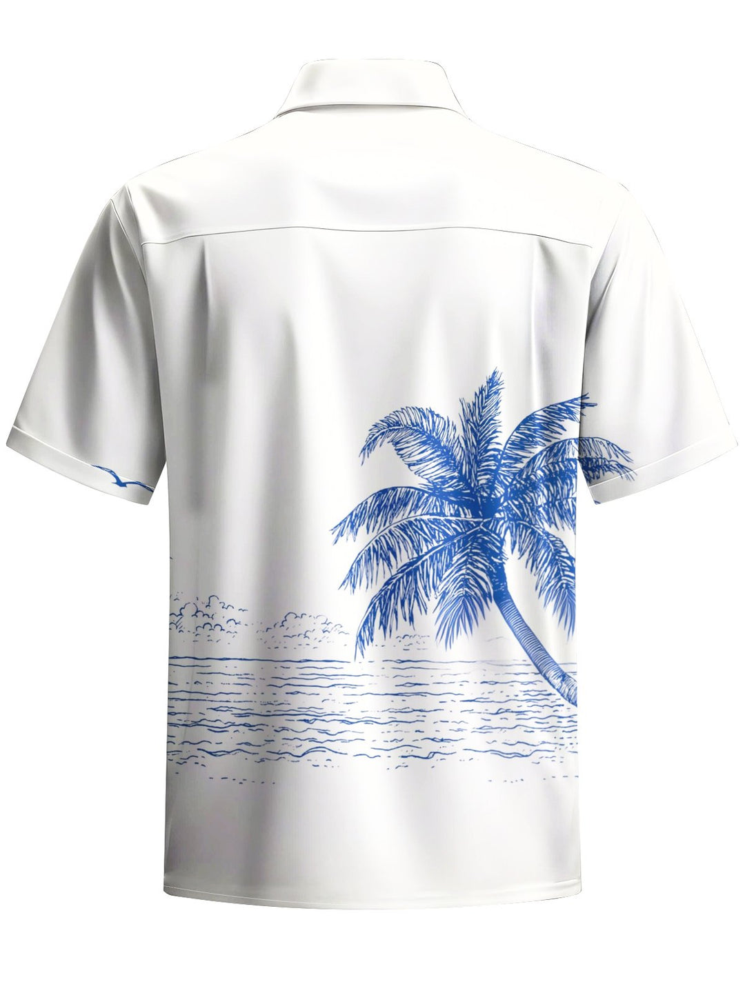 Alohadaddy® Casual Coconut Tree Beach Print Art Moisture Wicking Men&
