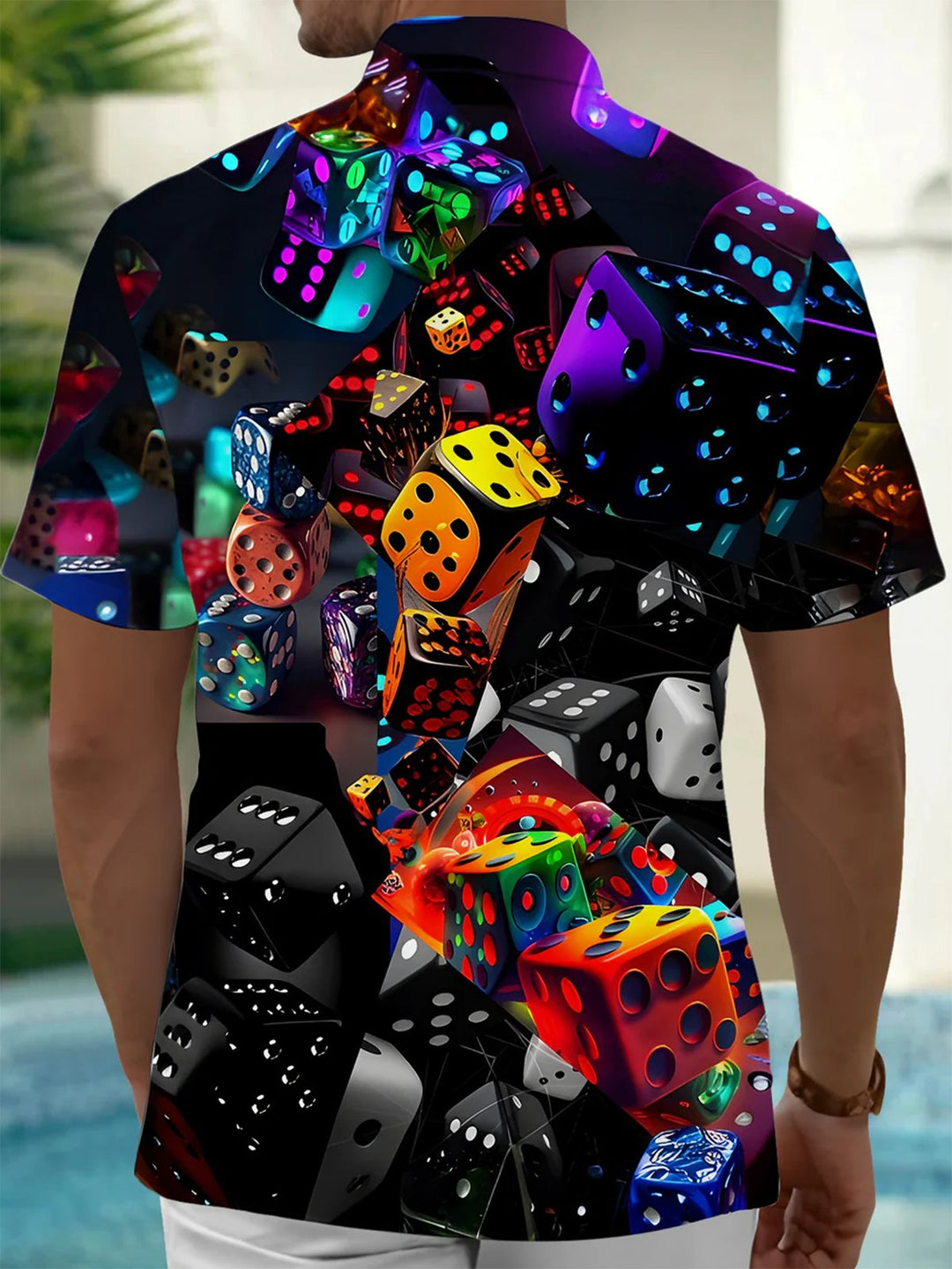 Alohadaddy® Casual Sieve Print Art Moisture Wicking Mens Short Sleeve Shirt Big &amp; Tall