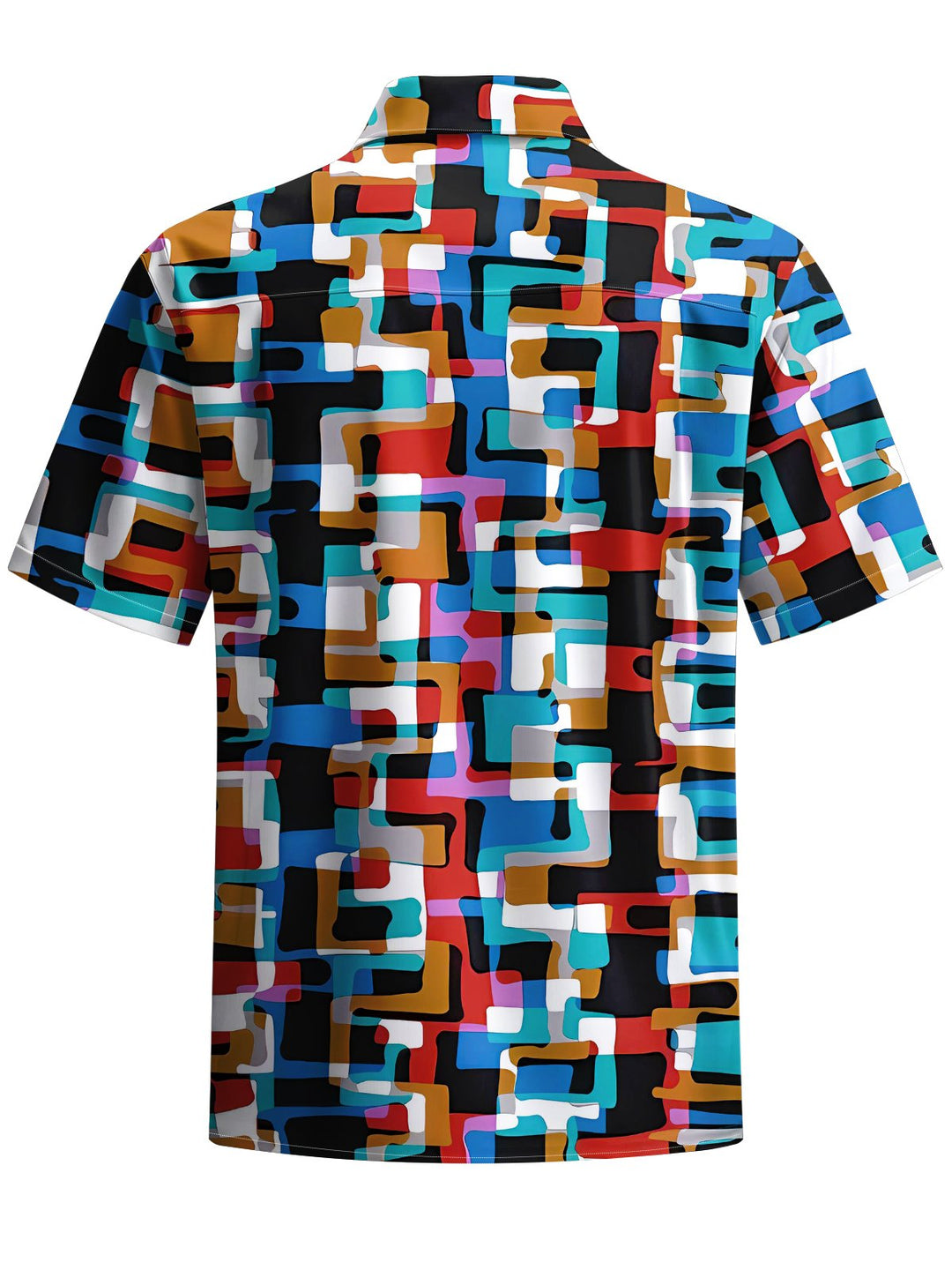 Alohadaddy® Casual Abstract Art Print Moisture-Wicking Chest Pocket Men&