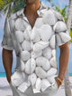 Alohadaddy® Men's Casual Pebble Art Print Chest Pocket Stretch Short Sleeve Shirt Big & Tall
