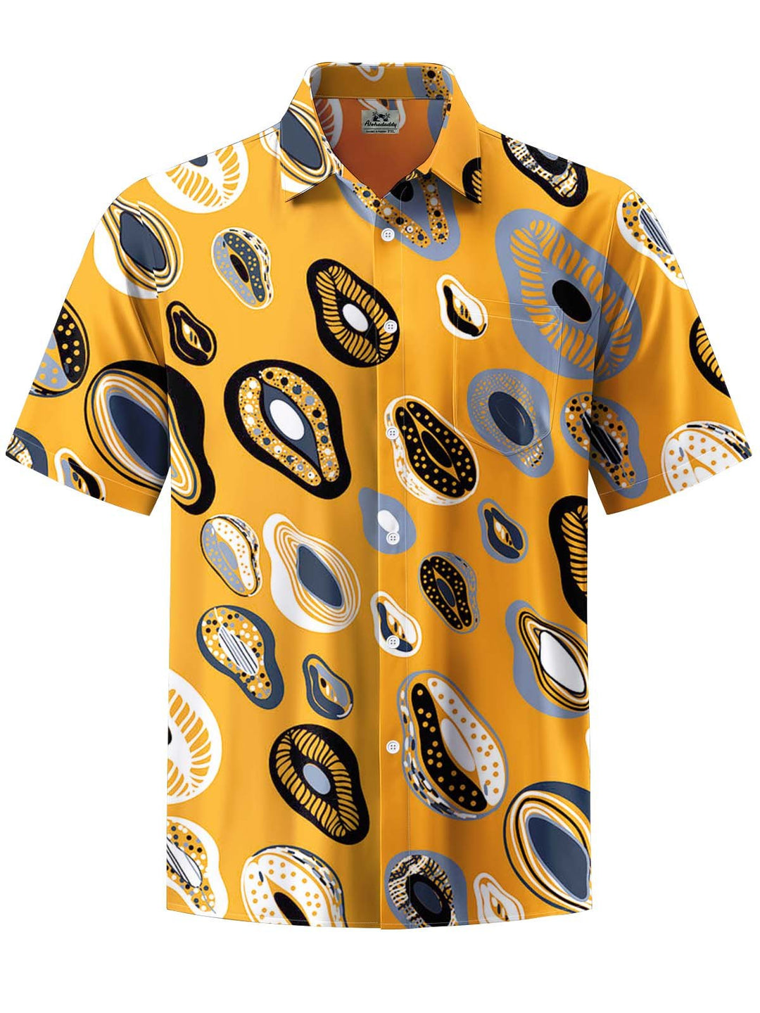 Alohadaddy® Casual Papaya Print Art Pocket Elastic Men&