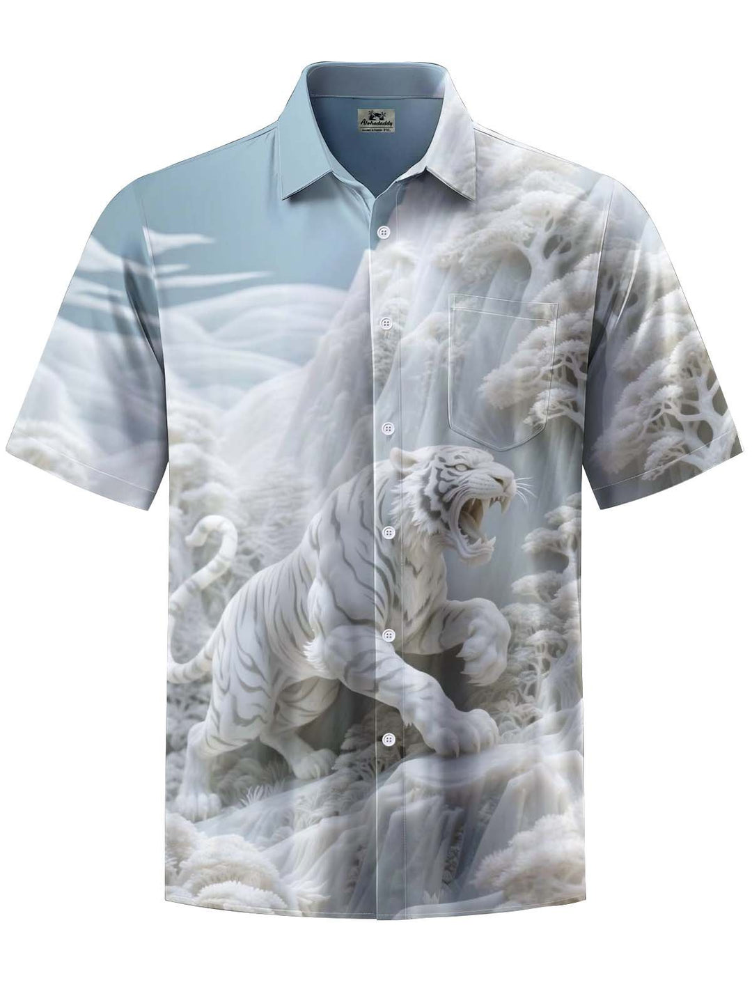 Alohadaddy® Casual Tiger Print Pocket Stretch Men&