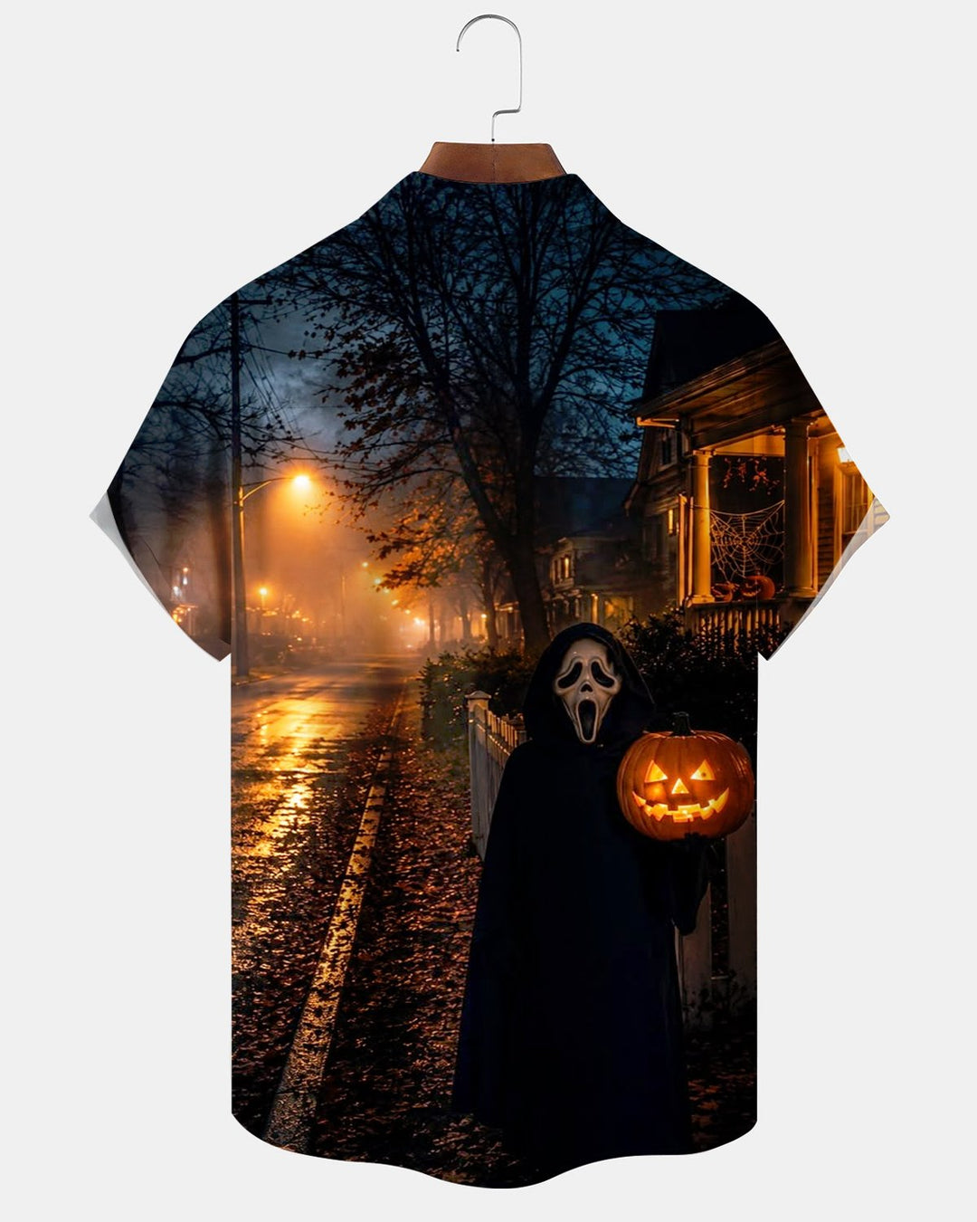 Alohadaddy® Halloween Skull Mask, Grim Reaper Pumpkin Print Men&