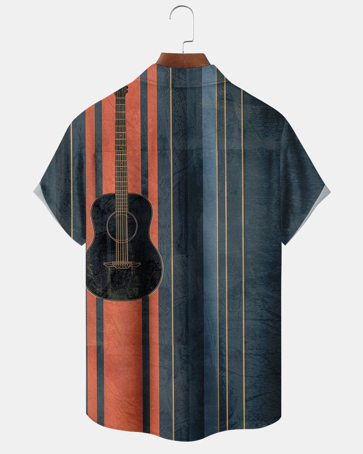 Alohadaddy® Casual Musical Guitar Print Men&