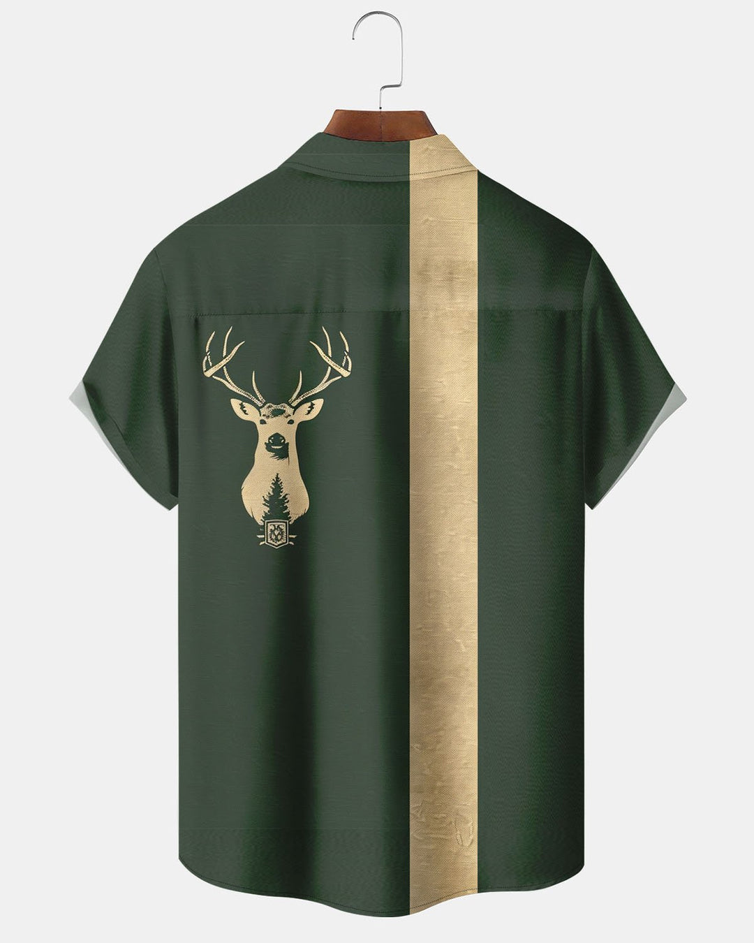 Alohadaddy® Casual Deer Head Striped Print Men&