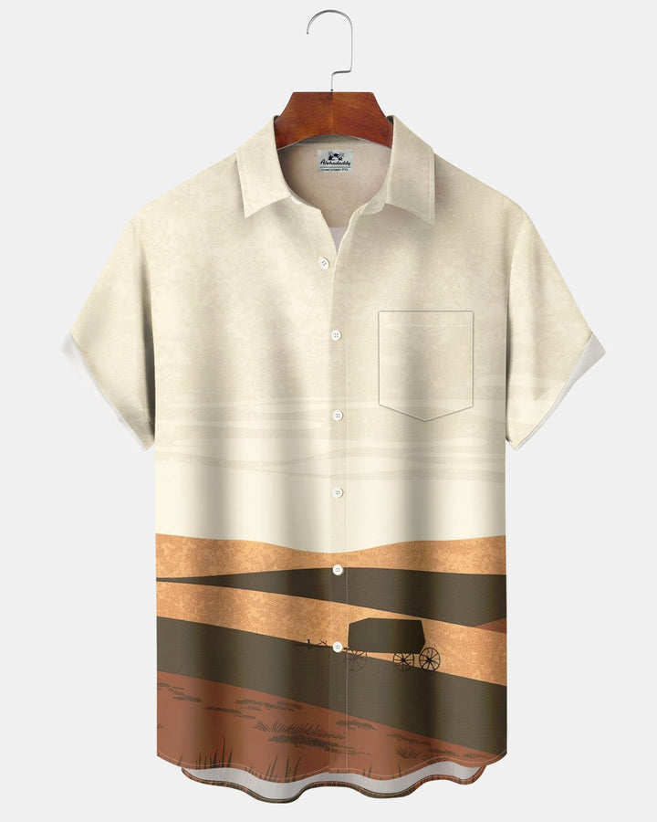 Alohadaddy® Casual Landscape Print Men&