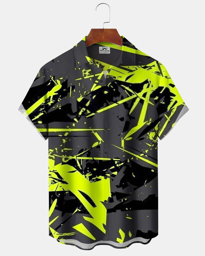 Alohadaddy® Casual Abstract Art Geometric Polka Dot Print Men&