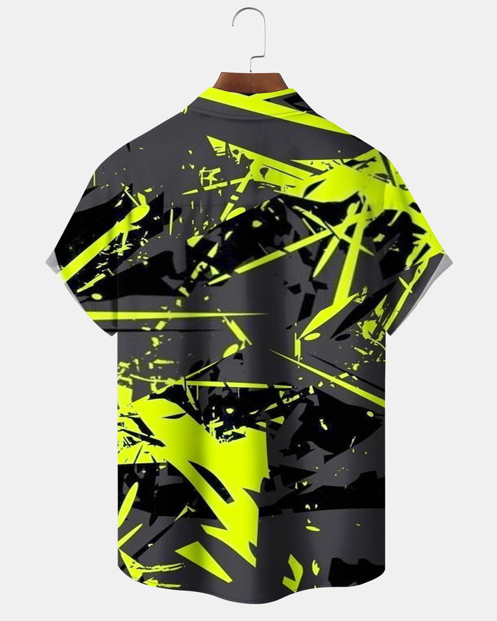 Alohadaddy® Casual Abstract Art Geometric Polka Dot Print Men&