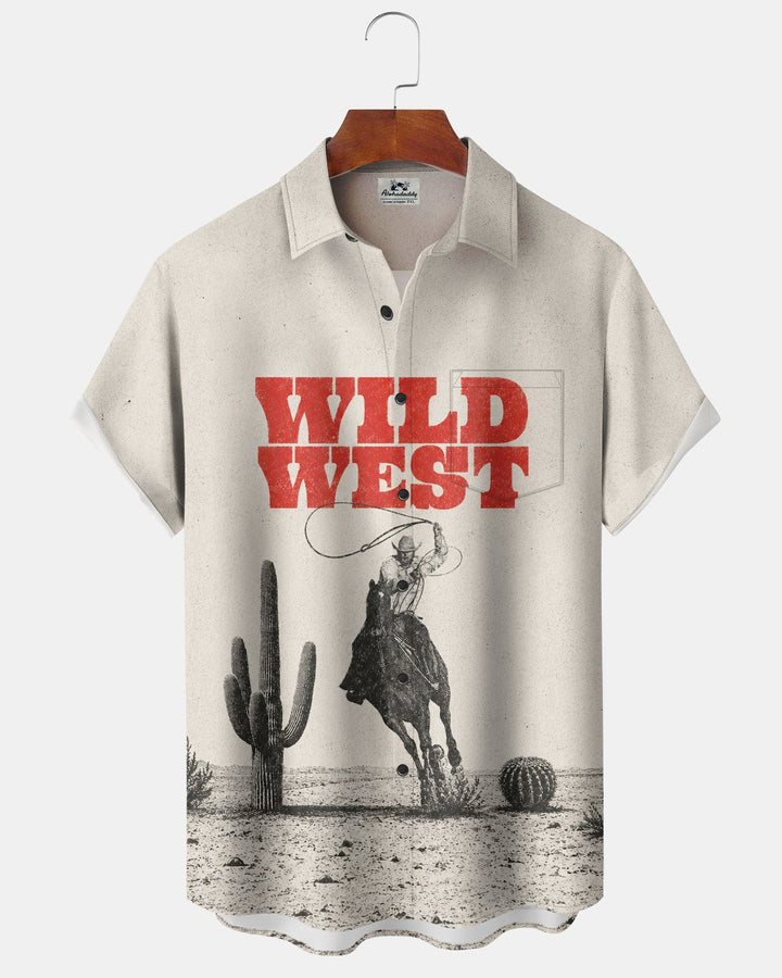 Alohadaddy® Vintage Western Cowboy Print Men&