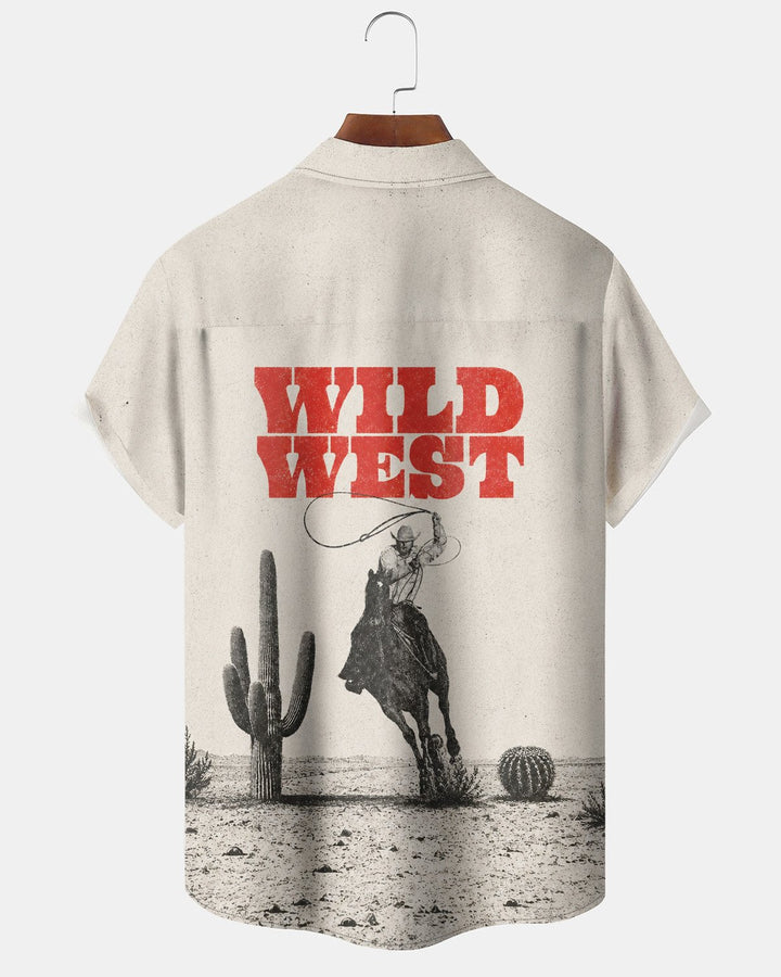 Alohadaddy® Vintage Western Cowboy Print Men&