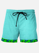Alohadaddy® Men's Tropic Fresh Mint Green Tropical Retro Print Beach Shorts