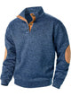 Alohadaddy® Western Two-tone Contrast Stitching Men's Stand Collar Button Sweatshirt Big & Tall