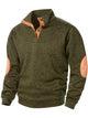 Alohadaddy® Western Two-tone Contrast Stitching Men's Stand Collar Button Sweatshirt Big & Tall