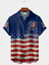 Alohadaddy® Men's Holiday 250th Anniversary We the People Stars Stripes Print Button Down Short-Sleeve Big & Tall