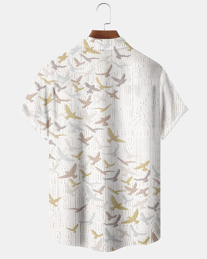 Alohadaddy® Retro Bird Print Men&