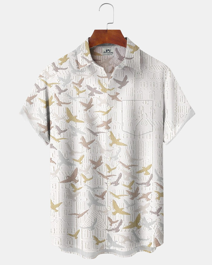 Alohadaddy® Retro Bird Print Men&