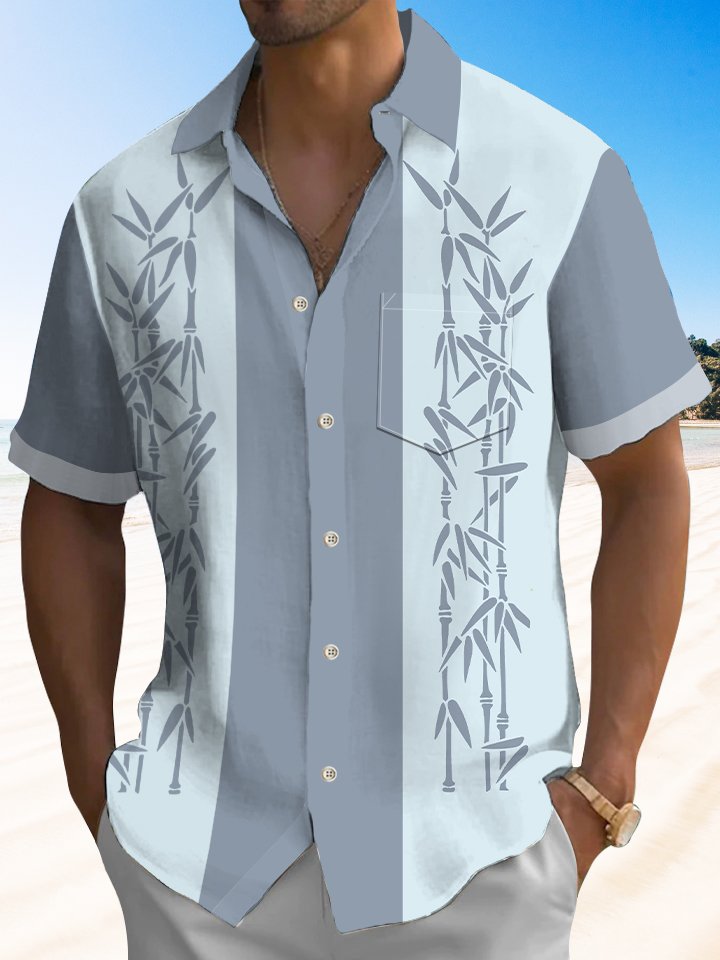 Alohadaddy Vintage Hawaiian Bamboo Vacation Beach Aloha Shirt