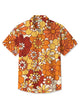 Alohadaddy 70s Retro Hippie Musical Floral Hawaiian Shirt