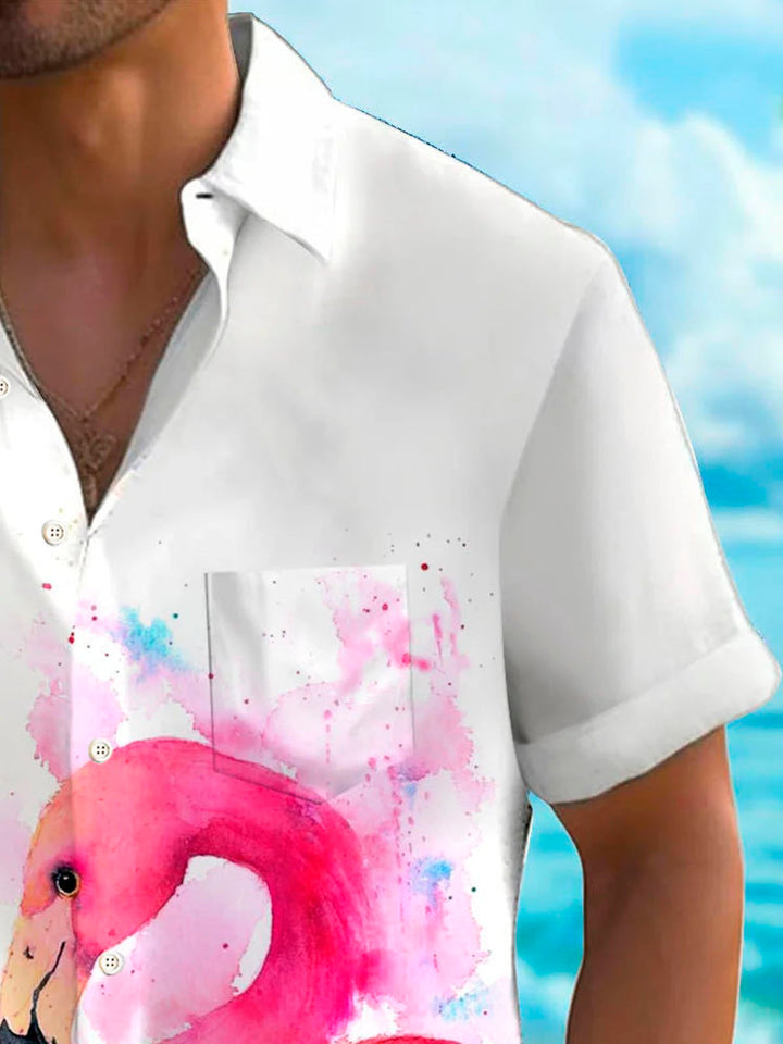 Alohadaddy Hawaii Flamingo Printed Men&