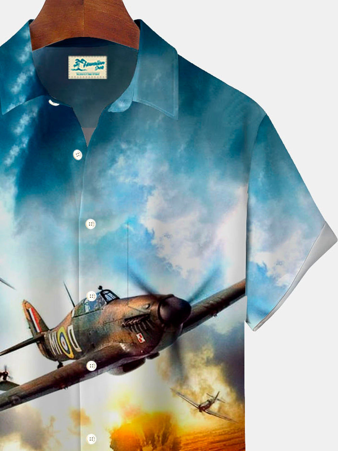 Alohadaddy Vintage Aircraft War Print Men&