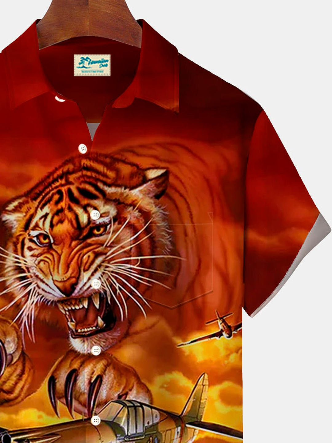 Alohadaddy Retro Tiger War Print Men&