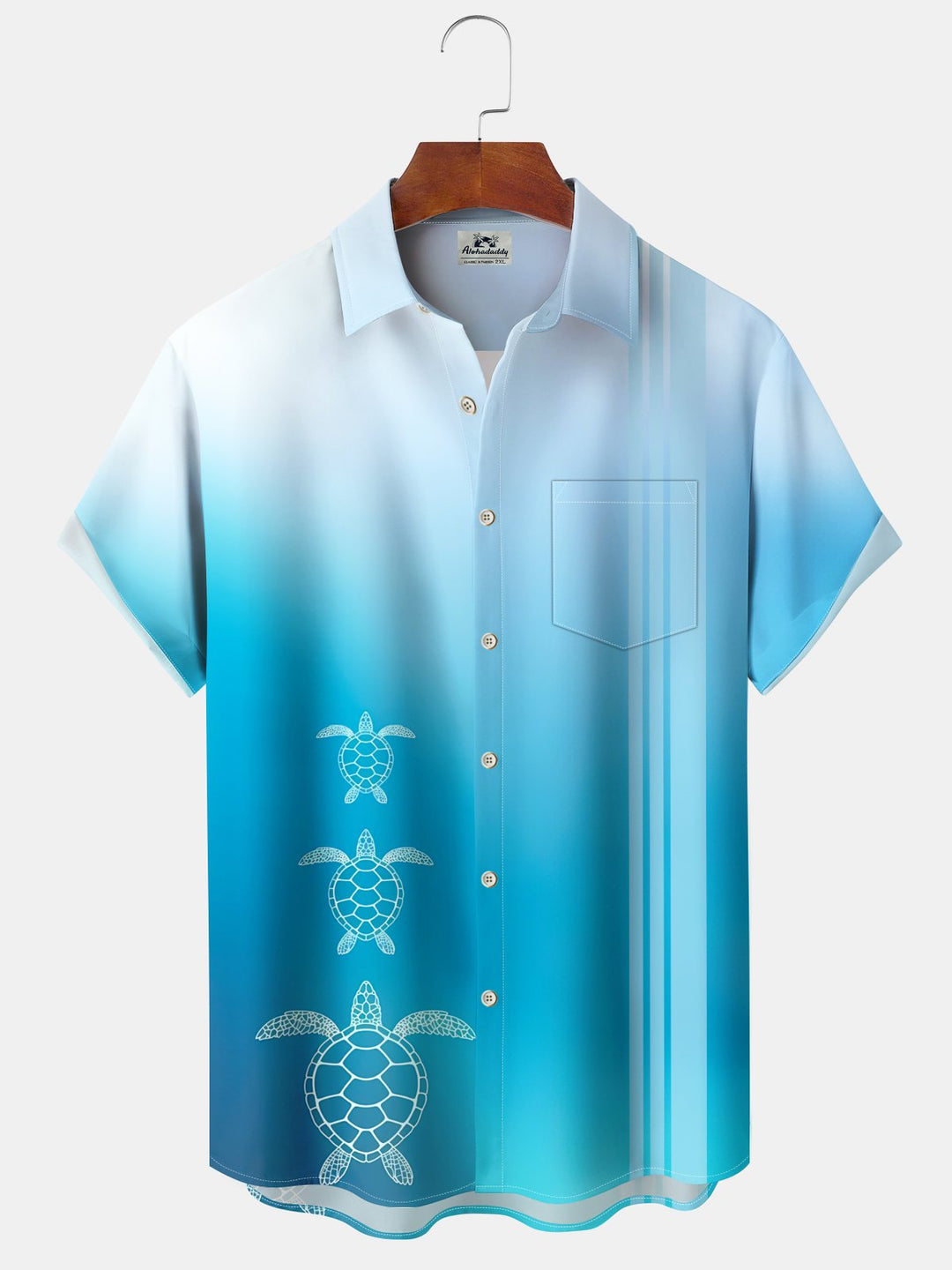 Alohadaddy® Casual Gradient Stripe Pockets Moisture Wicking Large Size Stretch Men&
