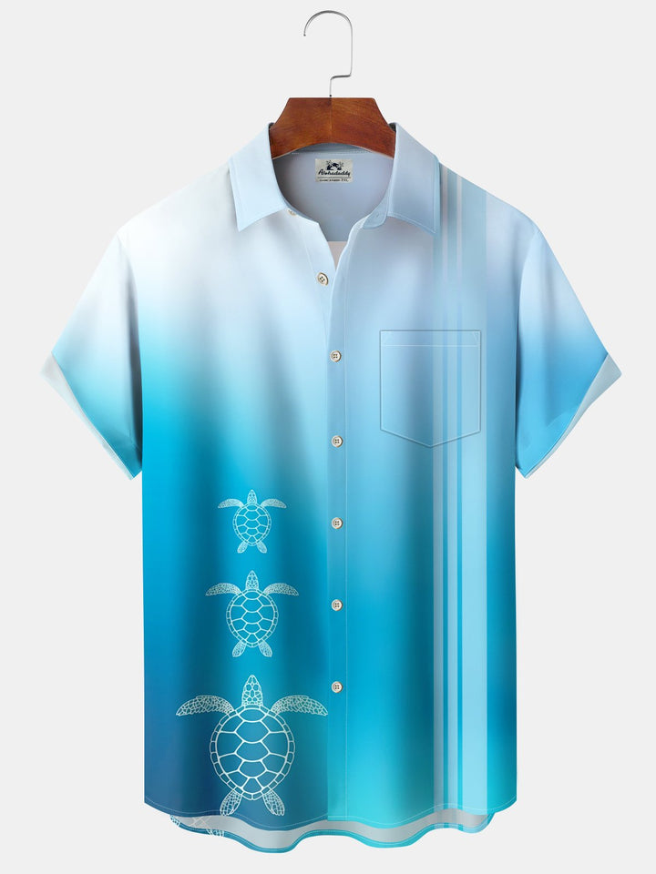 Alohadaddy® Casual Gradient Stripe Pockets Moisture Wicking Large Size Stretch Men&