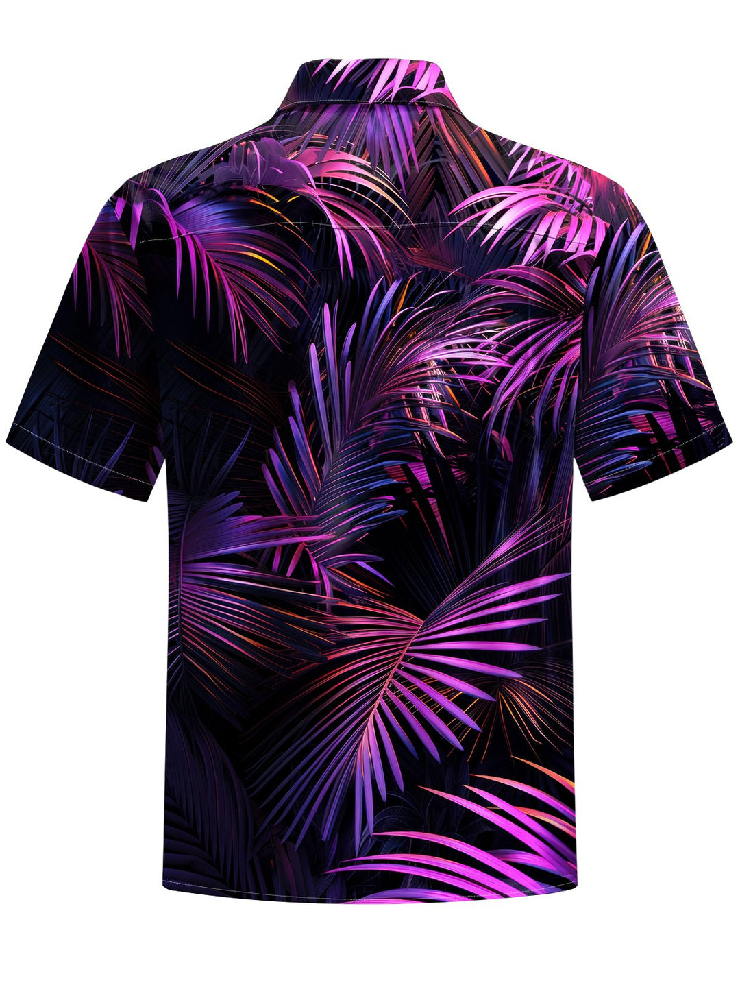 Alohadaddy® Hawaiian Leaves Art Print Chest Pocket Moisture Wicking Men&