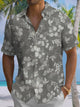 Alohadaddy® Hawaiian Leaf Art Print Chest Pocket Mens Short Sleeve Shirts Big & Tall