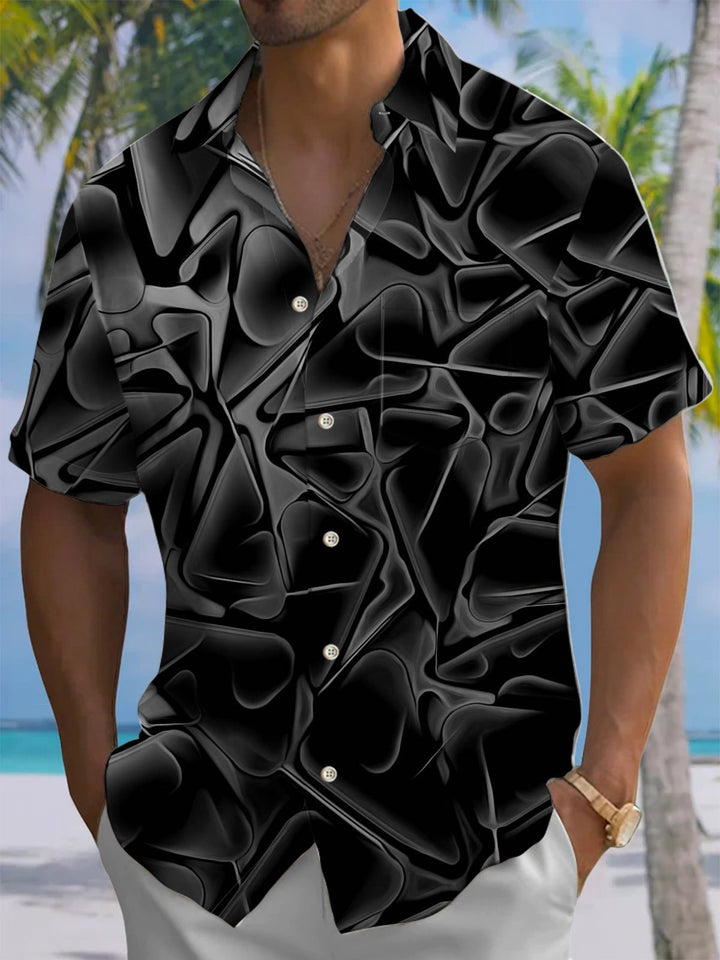 Alohadaddy® Casual Abstract Art Print Men&