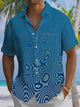 Alohadaddy® Casual Abstract Texture Print Art Pocket Men's Stretch Short Sleeve Shirt Big & Tall