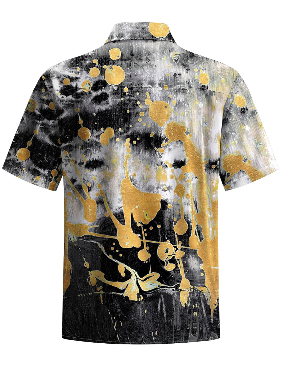 Alohadaddy® Vintage Acrylic Abstract Art Print Chest Pocket Stretch Men&