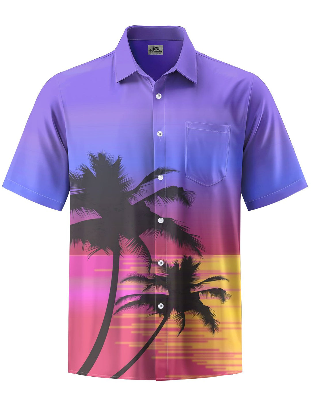 Alohadaddy® Hawaiian Palm Tree Art Print Pocket Stretch Men&