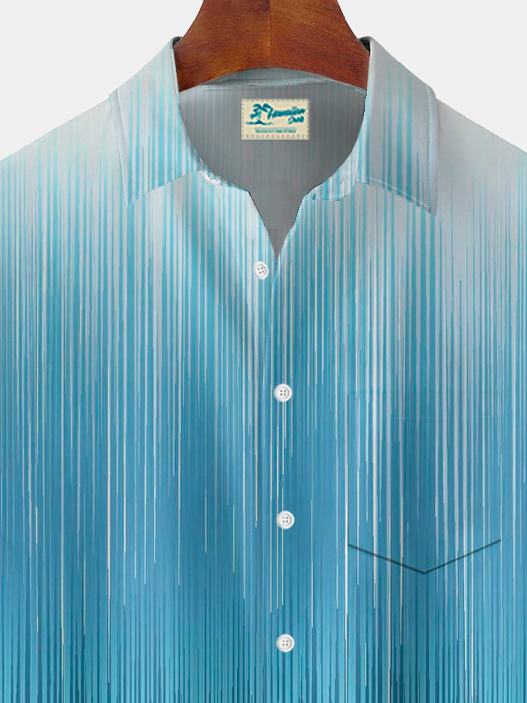 Alohadaddy® Hawaiian Retro Striped Gradient Print Men&
