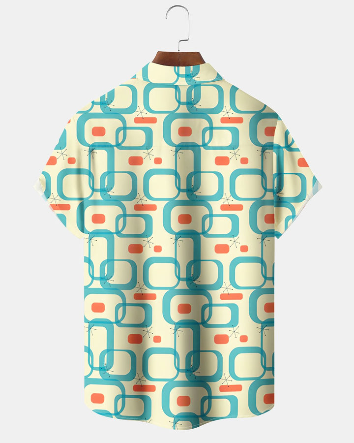 Alohadaddy® Casual Abstract Print Art Button Pocket Cardigan Men&