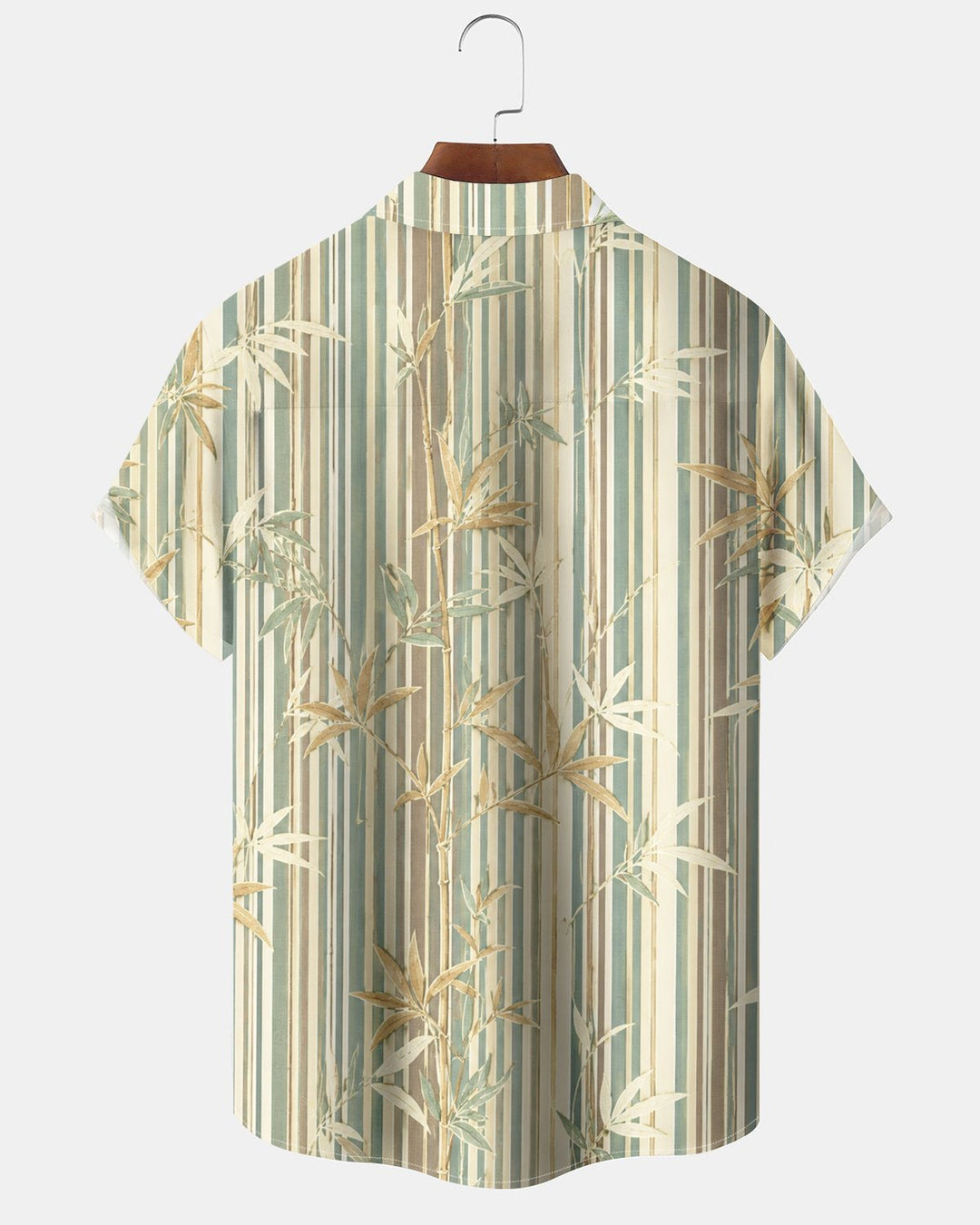 Alohadaddy® Hawaiian Bamboo Print Art Button Pocket Cardigan Men&