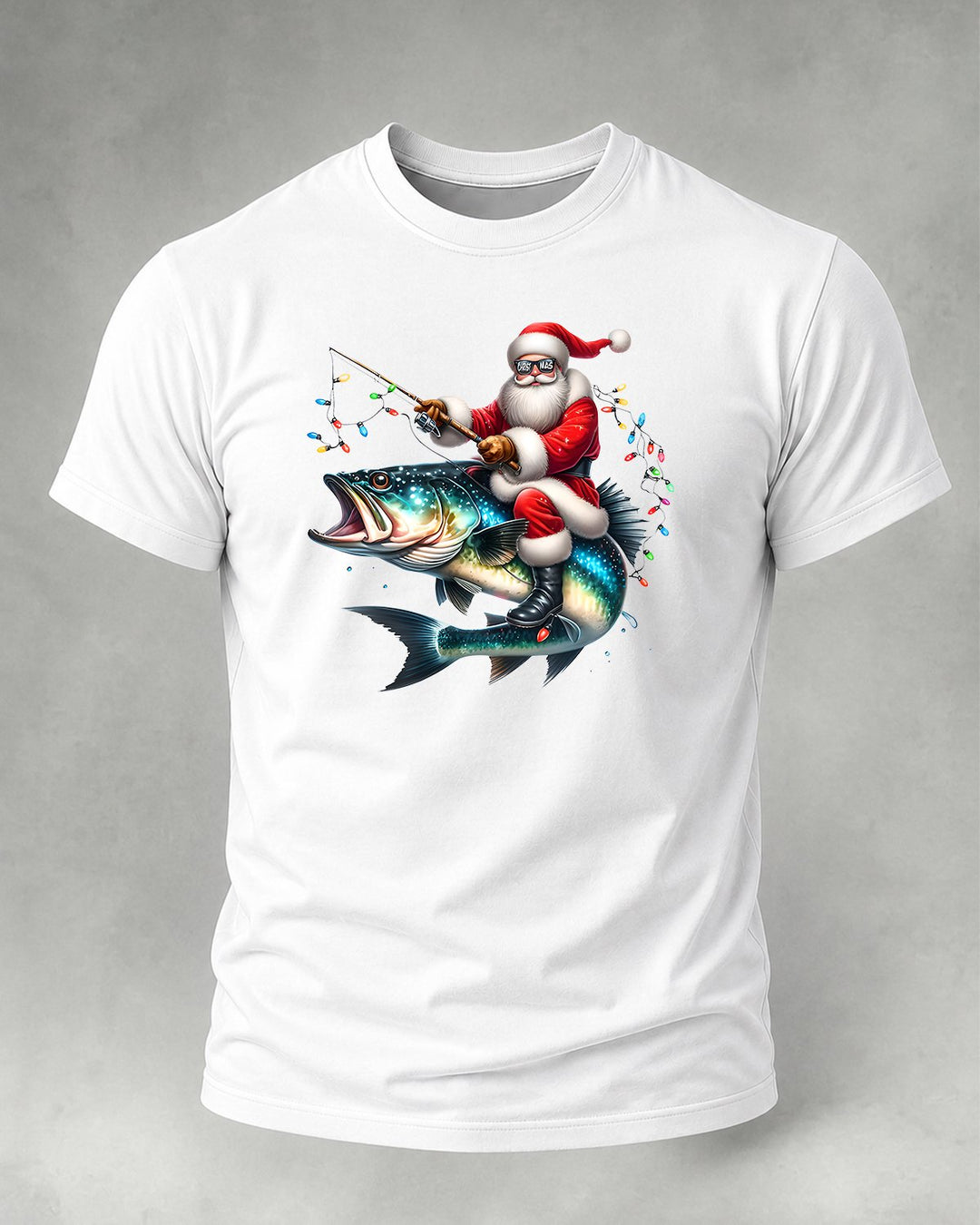 Alohadaddy® Holiday Christmas Print Crew Neck Short-Sleeve T-Shirt