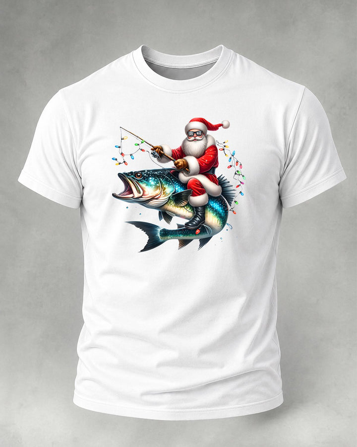 Alohadaddy® Holiday Christmas Print Crew Neck Short-Sleeve T-Shirt