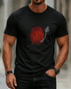 Alohadaddy® Casual Music-Print Crew-Neck Short-Sleeve T-Shirt
